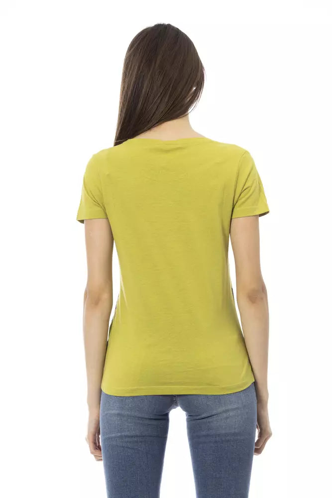 T-shirt da donna in cotone verde