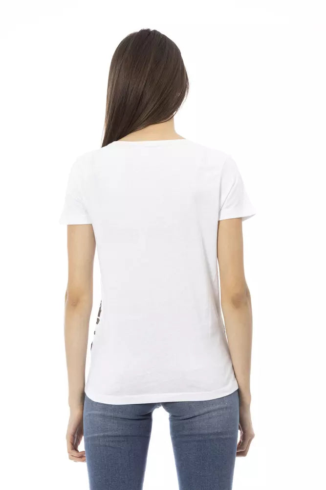 T-shirt da donna in cotone bianco