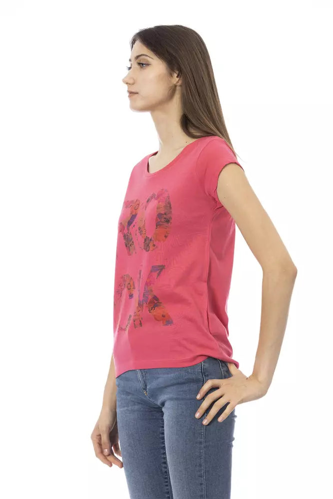 T-shirt da donna in cotone multicolore