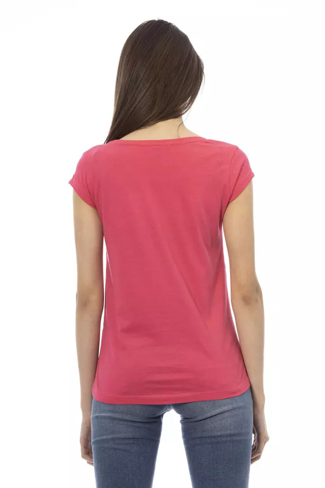 T-shirt da donna in cotone multicolore