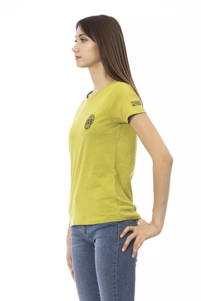 Grünes Damen-T-Shirt aus Baumwolle