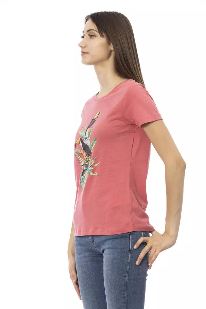 T-shirt da donna in cotone multicolore