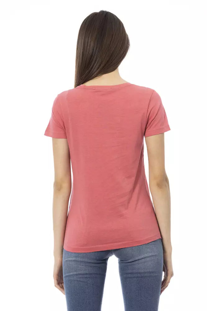 T-shirt da donna in cotone multicolore
