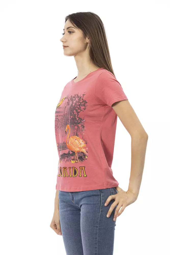 Mehrfarbiges Damen-T-Shirt aus Baumwolle