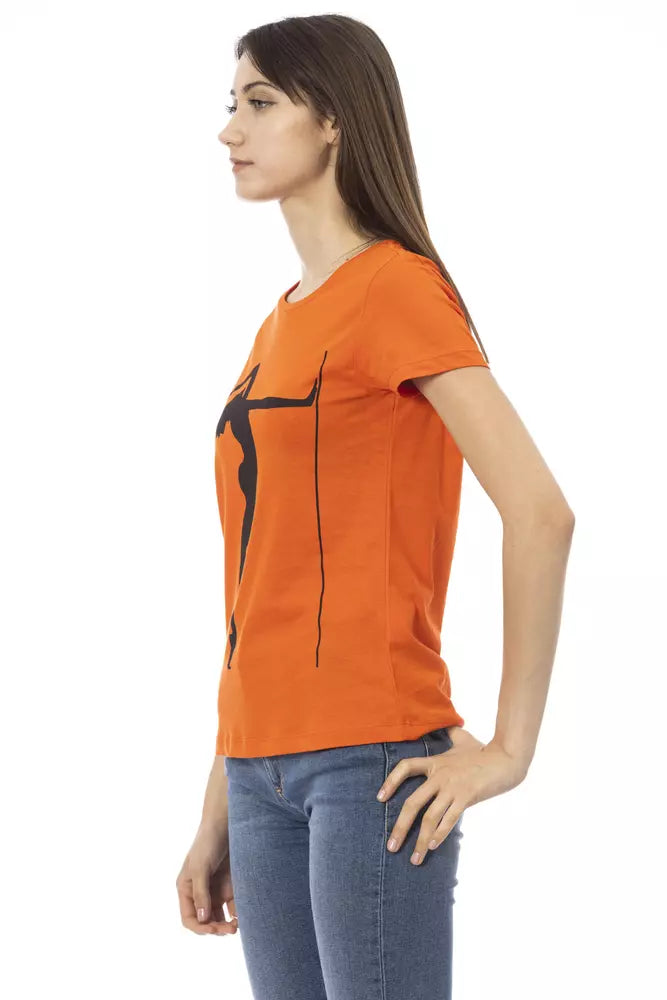T-shirt da donna in cotone arancione