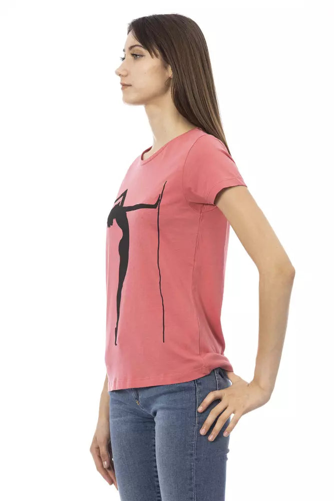 T-shirt da donna in cotone multicolore