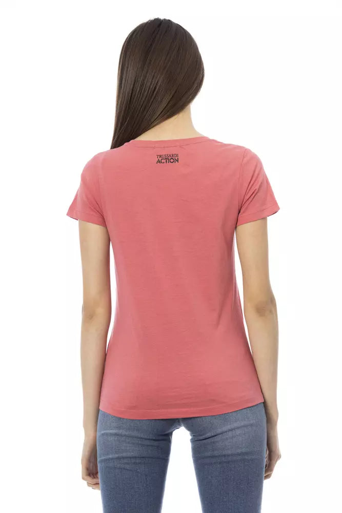 T-shirt da donna in cotone multicolore