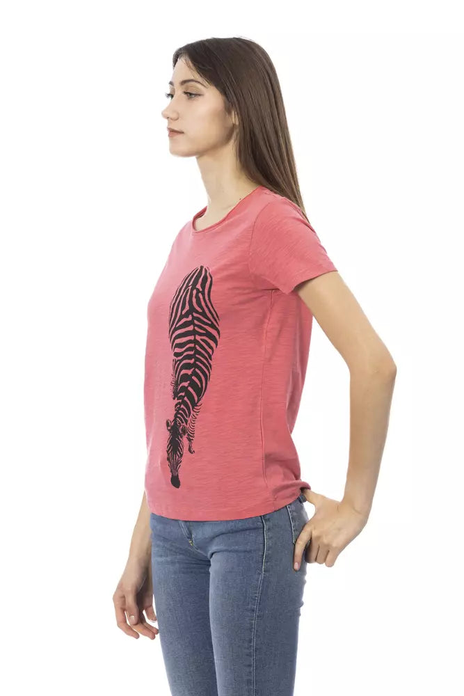 T-shirt da donna in cotone multicolore