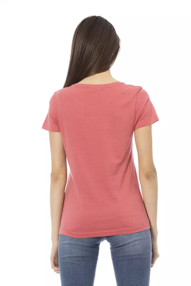 T-shirt da donna in cotone multicolore