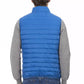 Blue Polyester Men Sleeveless Jacket