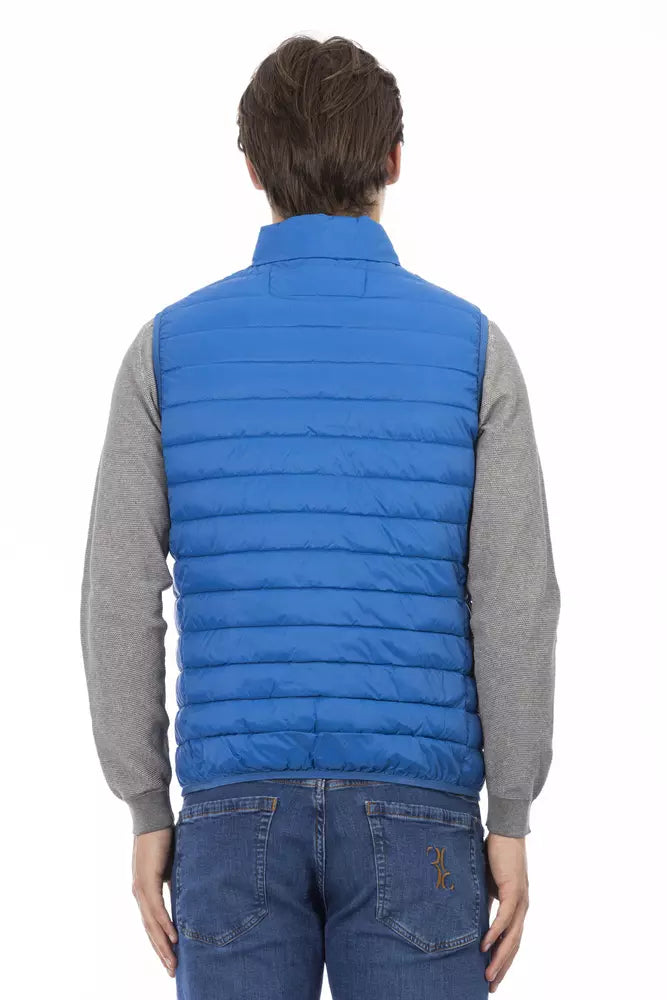 Blaue ärmellose Jacke aus Polyester für Herren