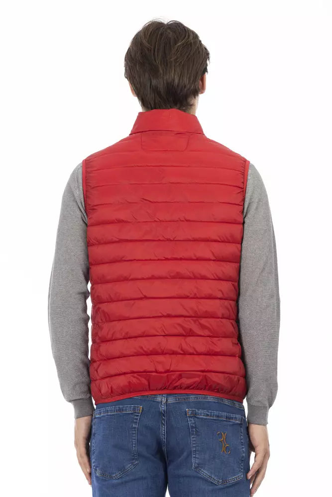 Rote ärmellose Jacke aus Polyester für Herren