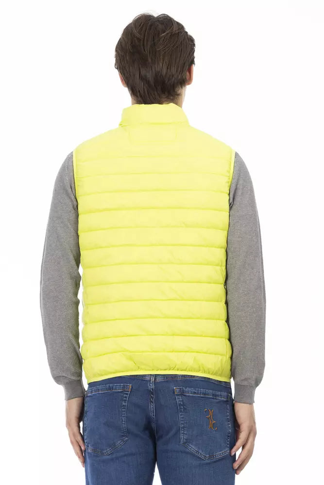 Gelbe ärmellose Herrenjacke aus Polyester