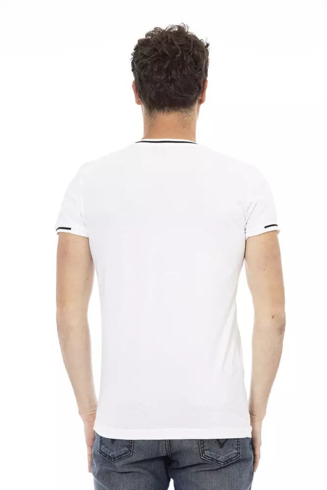 Weißes Herren-T-Shirt aus Baumwolle