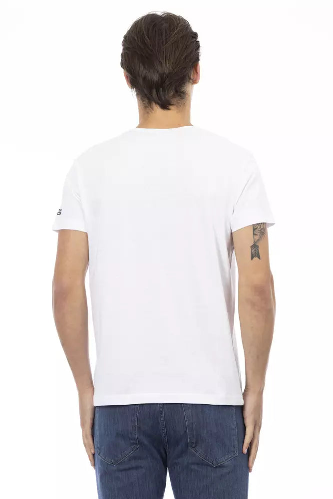Weißes Herren-T-Shirt aus Baumwolle