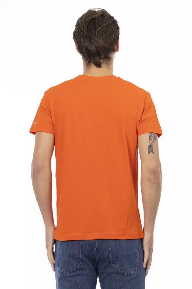 Oranges Herren-T-Shirt aus Baumwolle