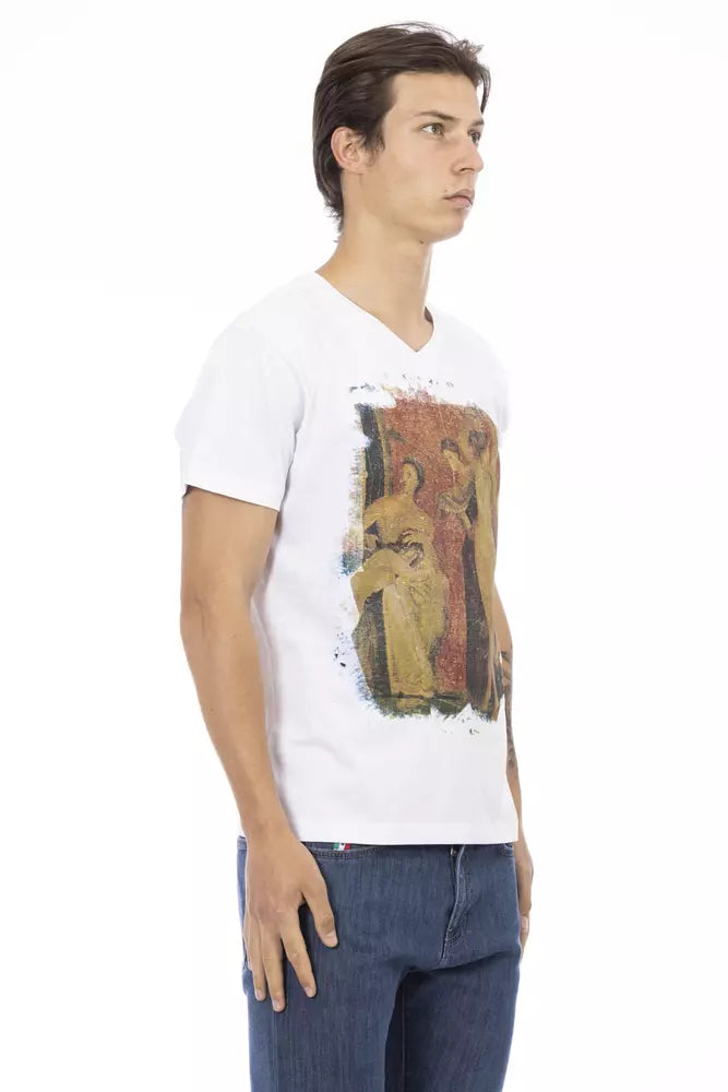 Weißes Herren-T-Shirt aus Baumwolle