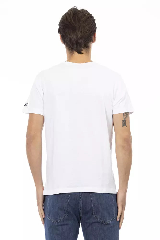 Weißes Herren-T-Shirt aus Baumwolle