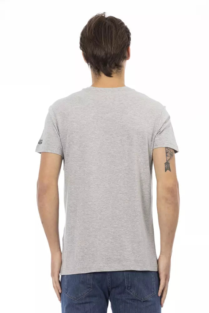 Graues Herren-T-Shirt aus Baumwolle