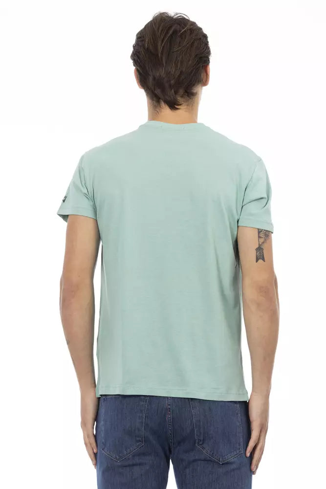 Grünes Herren-T-Shirt aus Baumwolle
