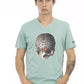 T-shirt da uomo in cotone verde