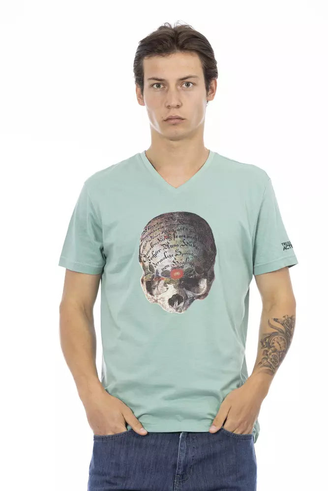 T-shirt da uomo in cotone verde
