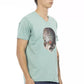 T-shirt da uomo in cotone verde