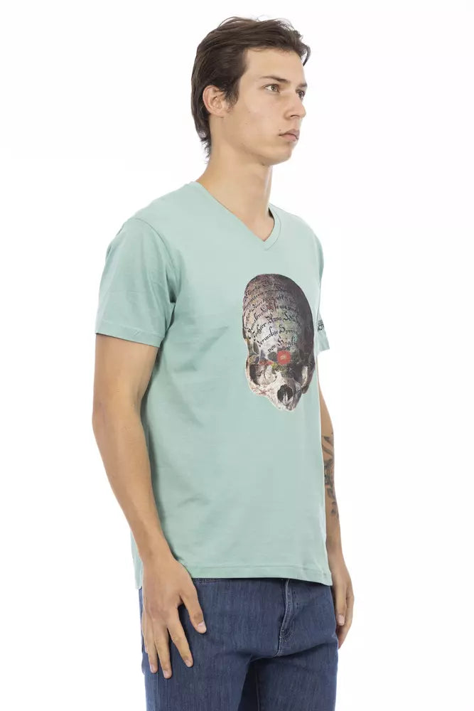 T-shirt da uomo in cotone verde