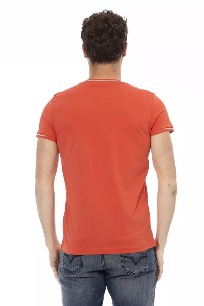 Oranges Herren-T-Shirt aus Baumwolle