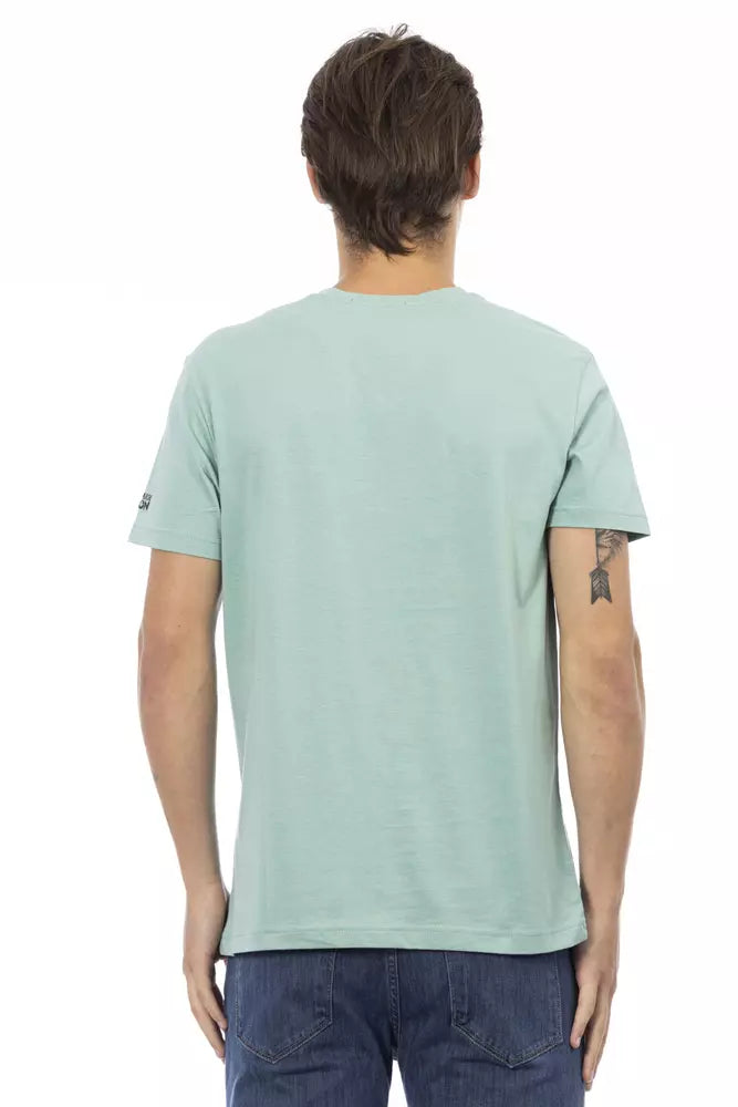 T-shirt da uomo in cotone verde