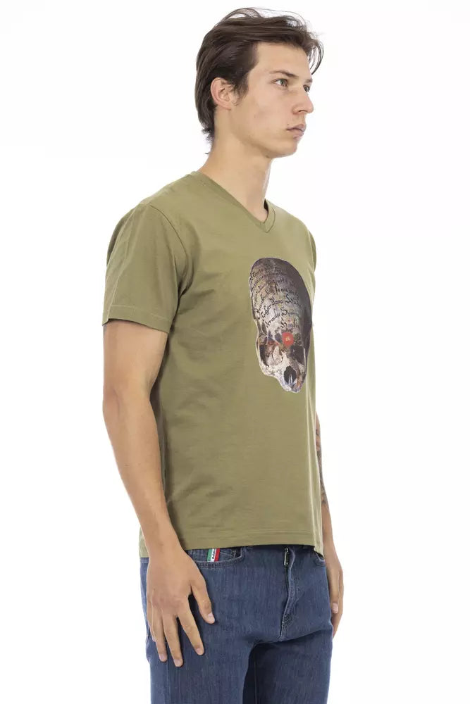 T-shirt da uomo in cotone verde