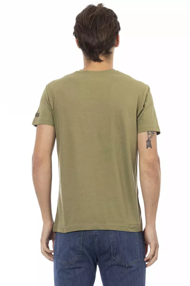 T-shirt da uomo in cotone verde