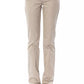 Beige Cotton Women Pant