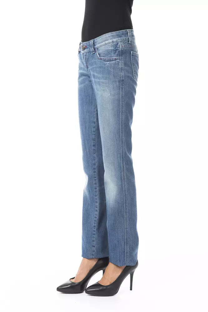 Blaue Baumwolljeans für Damen