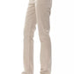 Beige Cotton Women Pant