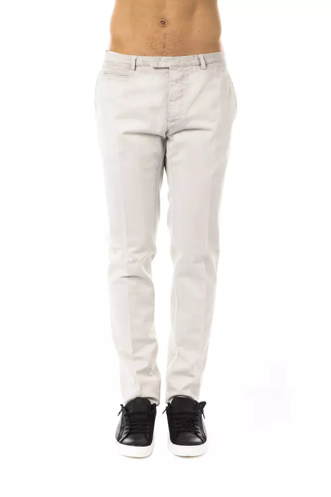 Pantaloni casual da uomo in cotone grigio