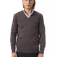 Gray Merino Wool Men Sweater