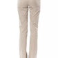 Beige Cotton Women Pant