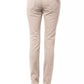 Beige Cotton Women Slim Pant