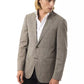 Blazer da uomo in lana grigia