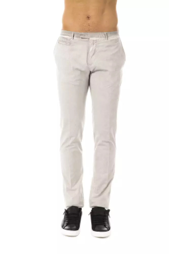 Pantaloni casual da uomo in cotone grigio