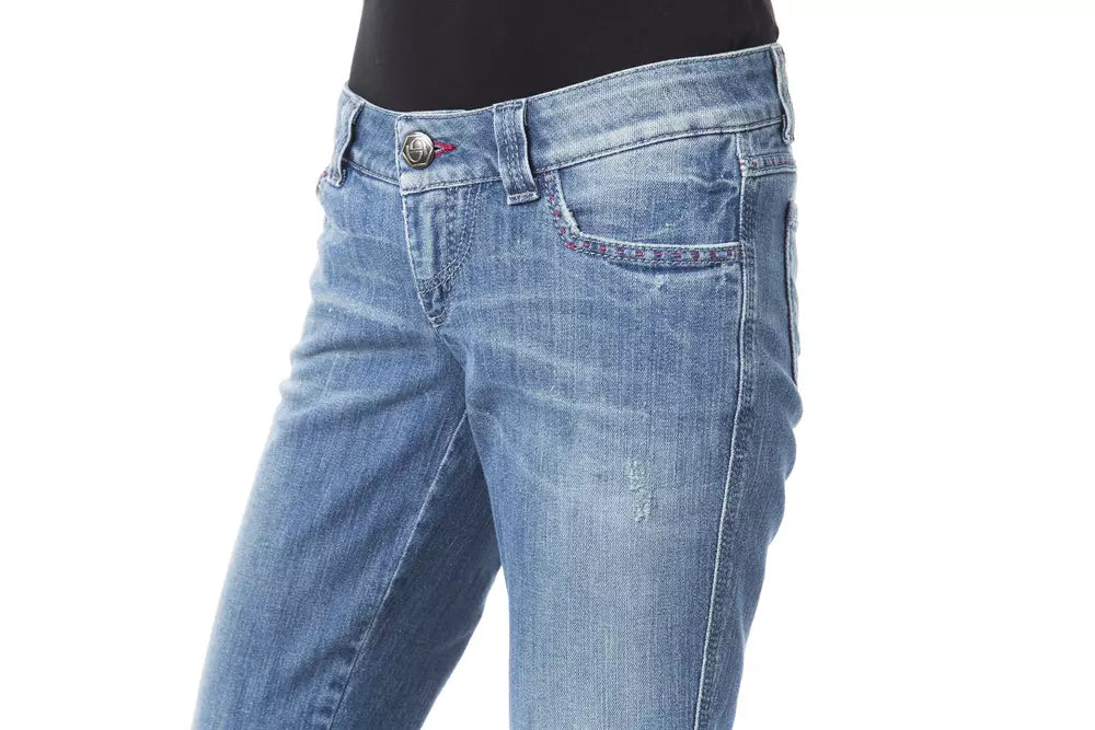 Blaue Baumwolljeans für Damen