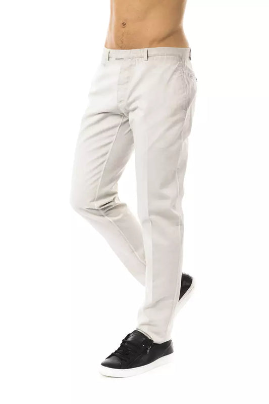 Pantaloni casual da uomo in cotone grigio