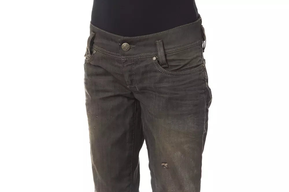 Schwarze Baumwolljeans für Damen
