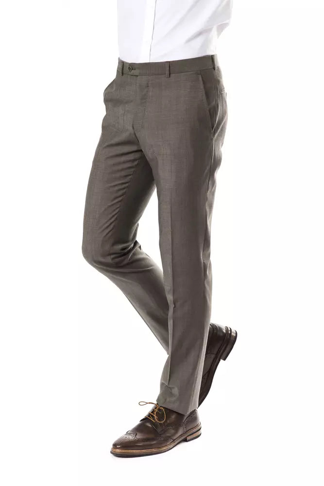 Graue Wollhose für Herren