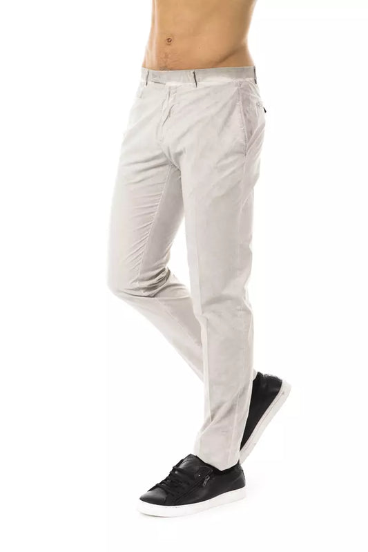 Pantaloni casual da uomo in cotone grigio