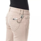 Beige Cotton Women Slim Pant