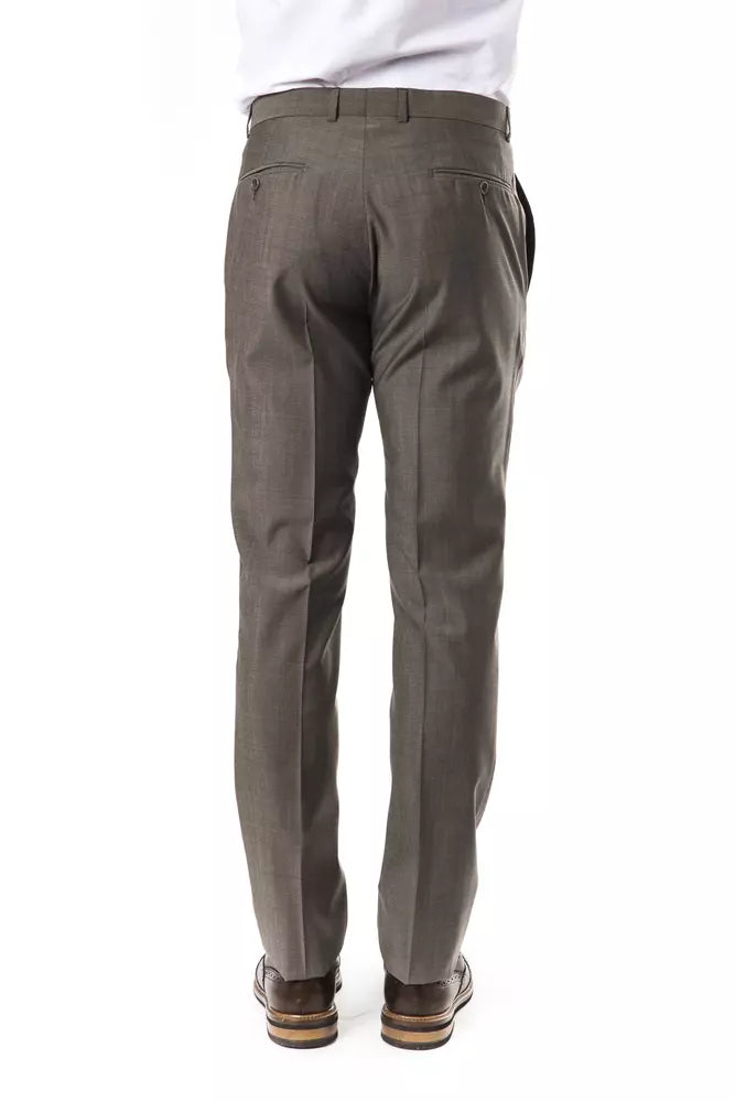 Graue Wollhose für Herren