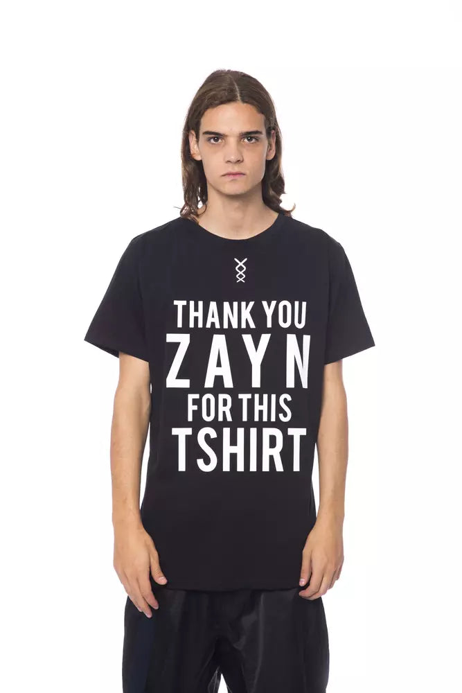 T-shirt da uomo in cotone nero