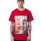 T-shirt da uomo in cotone rosso